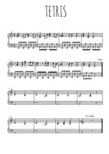 Téléchargez l'arrangement pour piano de la partition de Tetris en PDF, niveau moyen